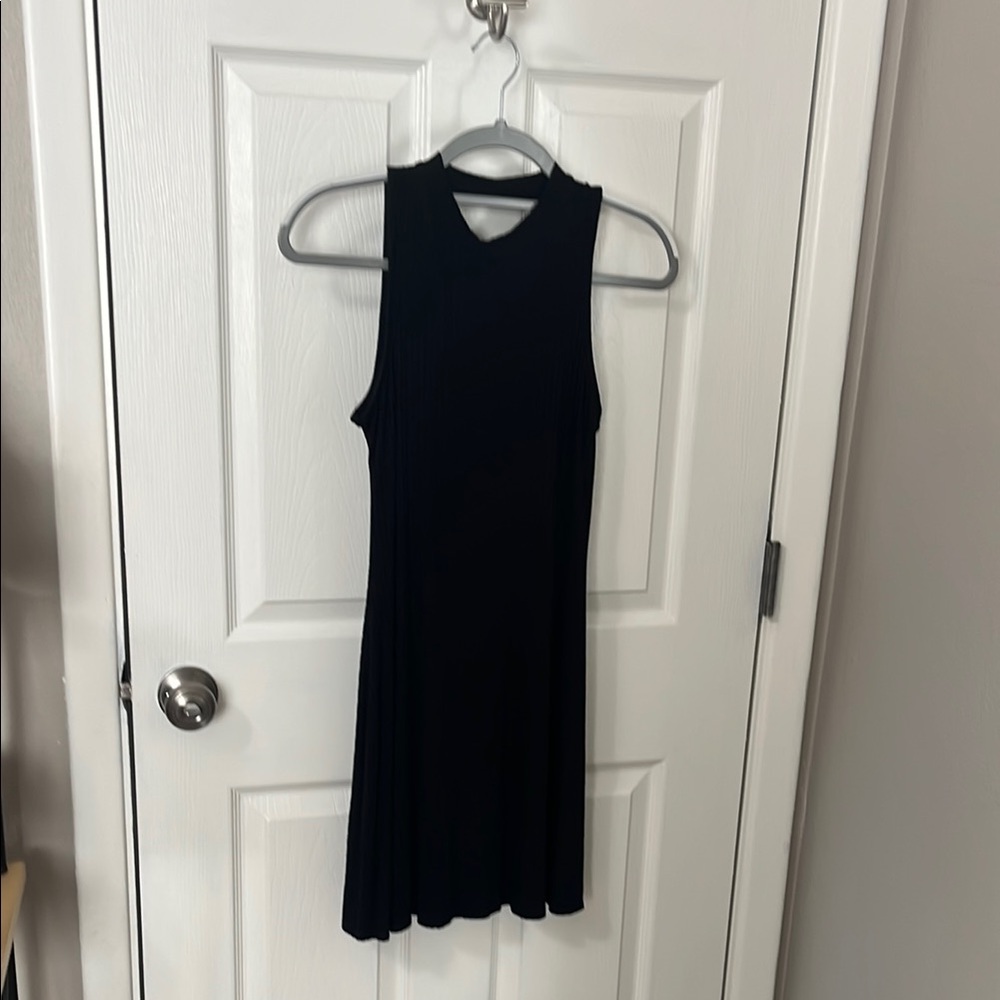 Daytrip Black Ribbed Sheath Mini Dress